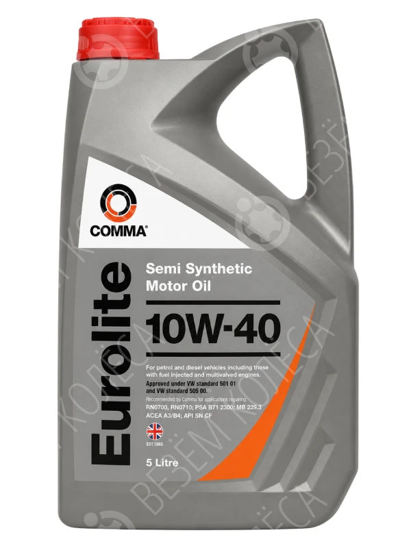Масло моторное COMMA Eurolite 10W-40 Полусинтетическое 5л (EUL5L)