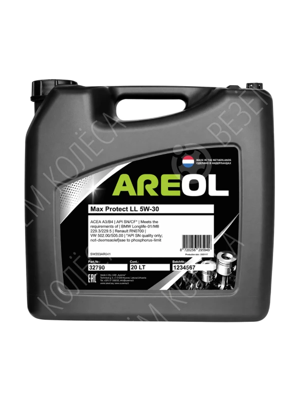 Масло моторное AREOL Max Protect LL 5W-30 Синтетическое 20л (5W30AR041)