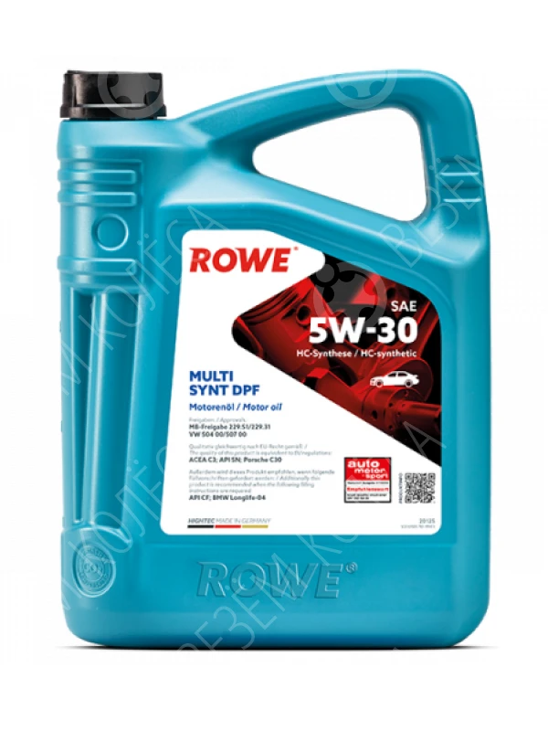 Масло моторное ROWE Hightec Multi Synt DPF 5W-30 Синтетическое 4л (20125004099)