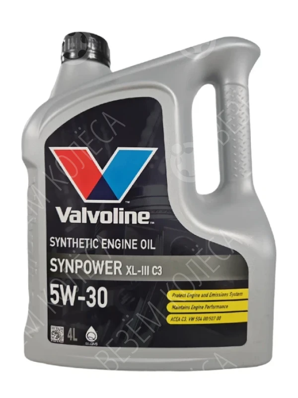 Масло моторное VALVOLINE Synpower XL-III 5W-30 Синтетическое 4л (872373)