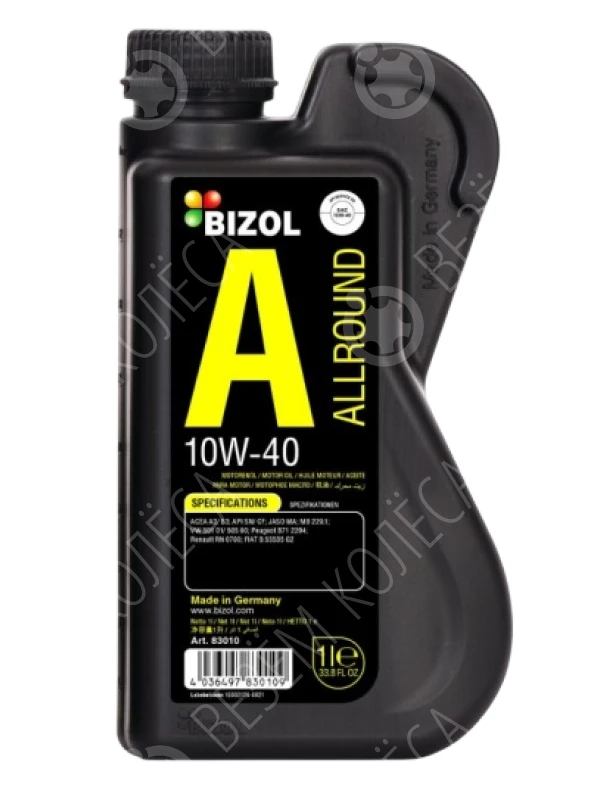 Масло моторное BIZOL Allround 10W-40 Синтетическое 1л (83010)
