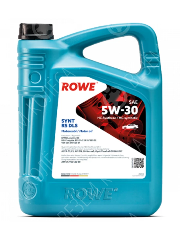 Масло моторное ROWE Hightec Synt RS DLS 5W-30 Синтетическое 4л (20118004099)