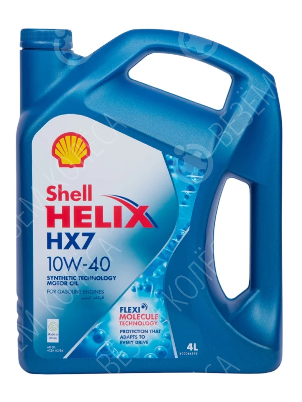 Масло моторное SHELL Helix HX7 10W-40 Полусинтетическое 4л (550040315)