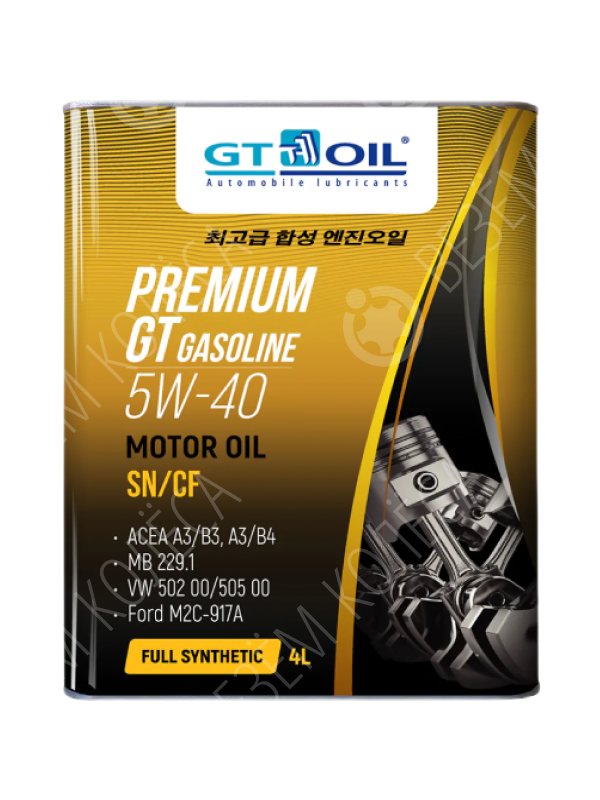 Моторное масло Gt Oil Premium GT Gasoline 5W-40, 4 л.