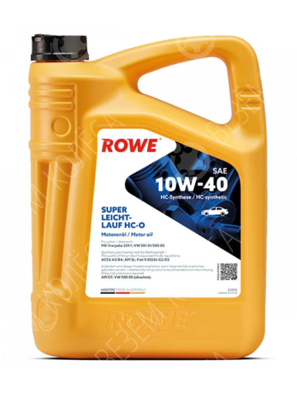 Масло моторное ROWE Hightec Super Leichtlauf HC-O 10W-40 Полусинтетическое 4л (20058004099)