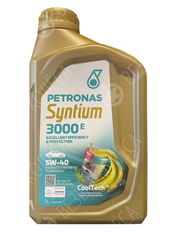 Масло моторное PETRONAS Syntium 3000 E 5W-40 Синтетическое 1л (70134E18EU)