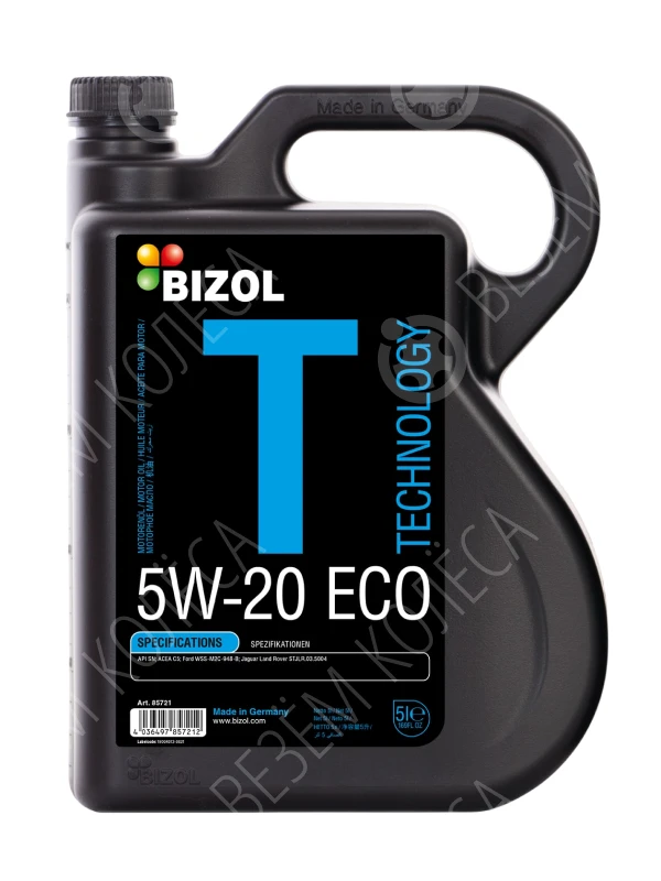 Масло моторное BIZOL Technology 5W-20 Синтетическое 5л (85721)