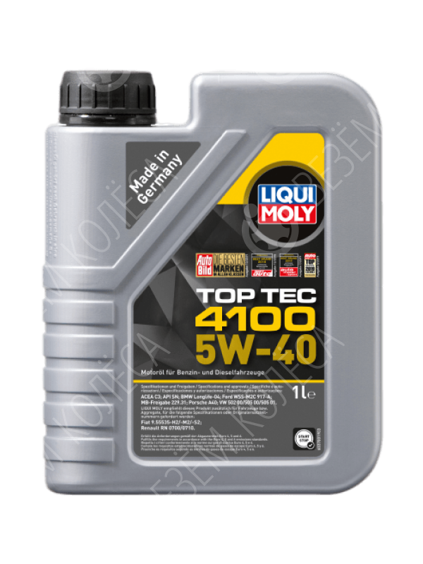 Моторное масло Liqui Moly Top Tec 4100 5W-40, 1 л.