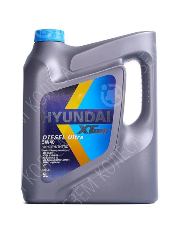 Моторное масло Hyundai Xteer Diesel Ultra 5W-40, 5 л.