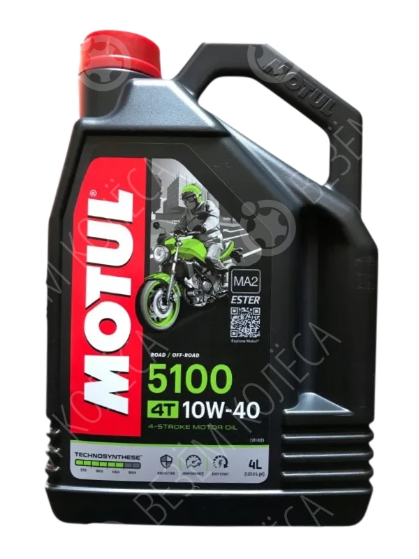 Масло моторное MOTUL 10W-40 Полусинтетическое 4л (104068)