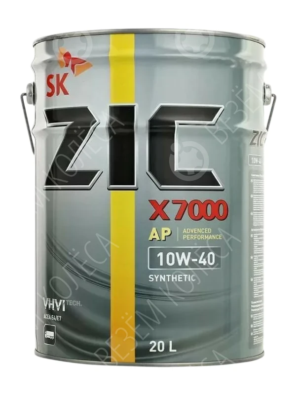 Масло моторное ZIC X7000 AP 10W-40 Синтетическое 20л (192606)