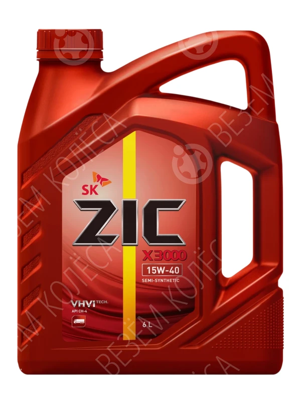 Масло моторное ZIC X3000 10W-40 Полусинтетическое 6л (172601)