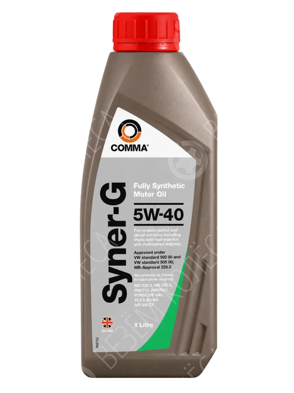 Масло моторное COMMA Syner-G 5W-40 Синтетическое 1л (SYN1L)