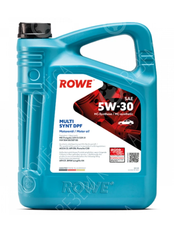 Масло моторное ROWE Hightec Multi Synt DPF 5W-30 Синтетическое 5л (20125005099)