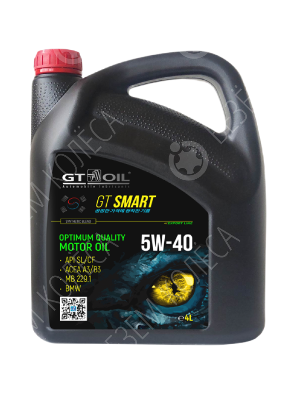 Моторное масло Gt Oil Smart 5W-40, 4 л.