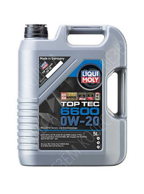 Моторное масло Liqui Moly Top Tec 6600 0W-20, 5 л.