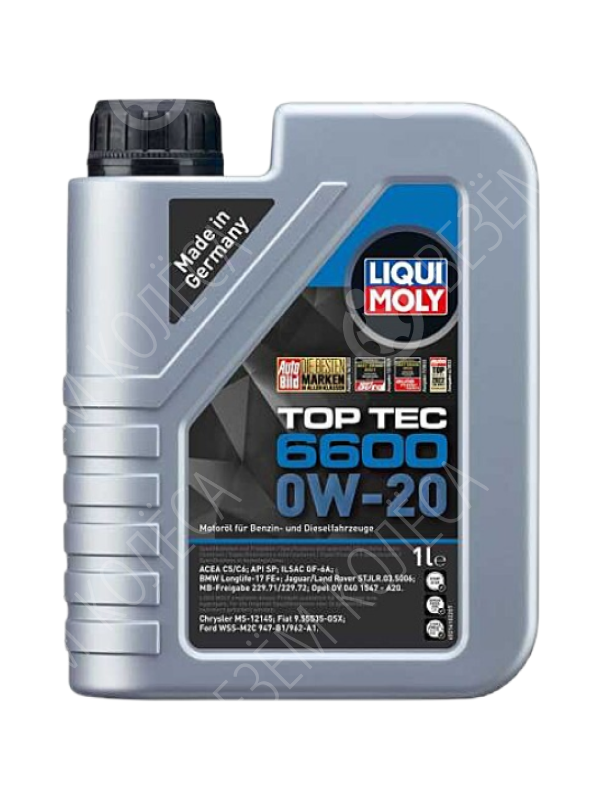 Моторное масло Liqui Moly Top Tec 6600 0W-20, 1 л.