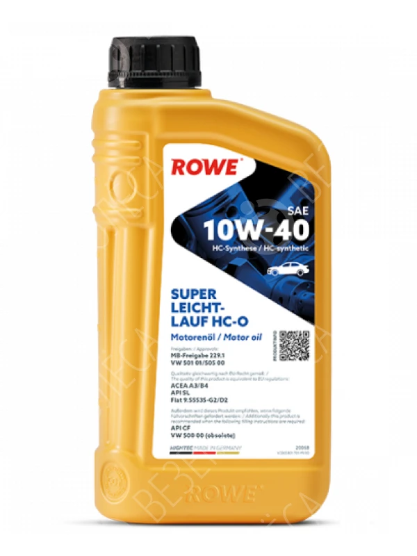 Масло моторное ROWE Hightec Super Leichtlauf HC-O 10W-40 Полусинтетическое 1л (20058001099)