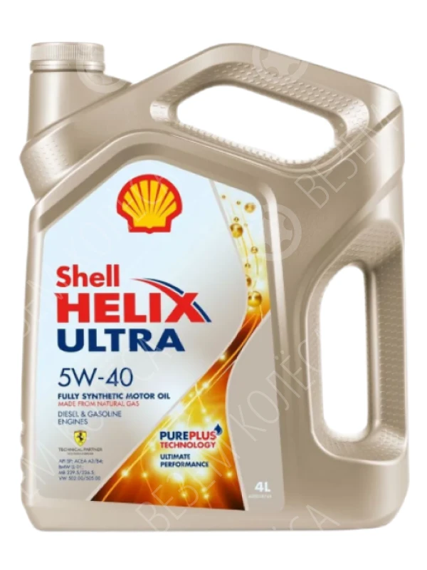 Масло моторное SHELL Helix Ultra 5W-40 Синтетическое 4л (550055905)