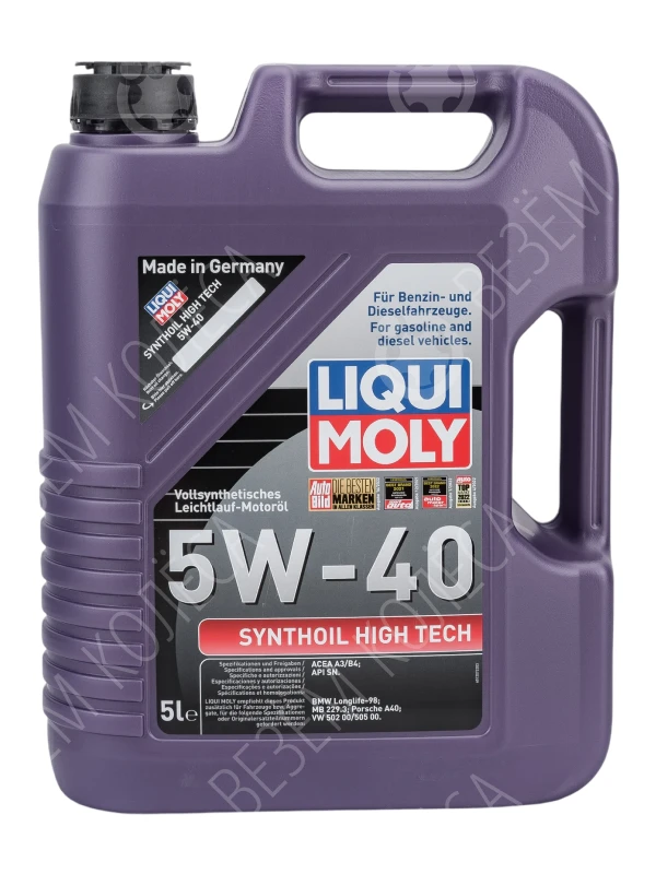 Масло моторное LIQUI MOLY Synthoil High Tech 5W-40 Синтетическое 5л (1856)