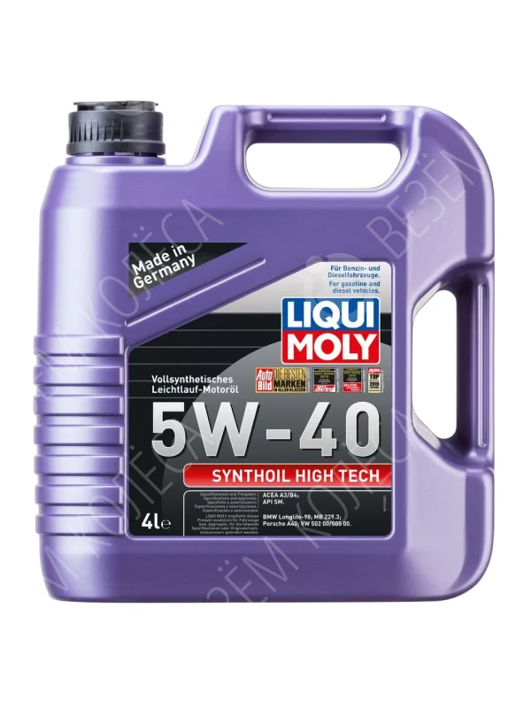 Масло моторное LIQUI MOLY Synthoil High Tech 5W-40 Синтетическое 4л (2194)