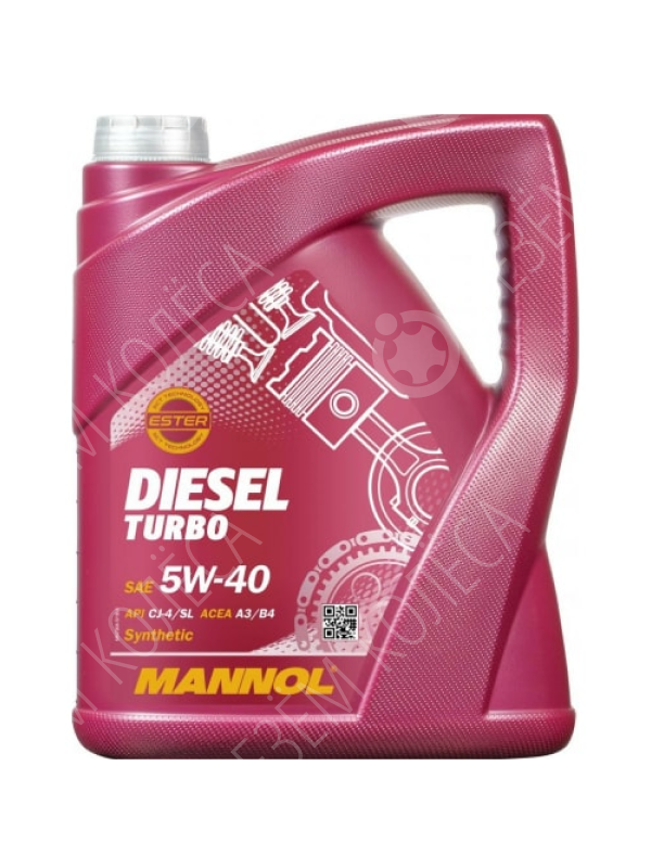 Моторное масло Mannol Diesel Turbo 5W-40, 5 л.