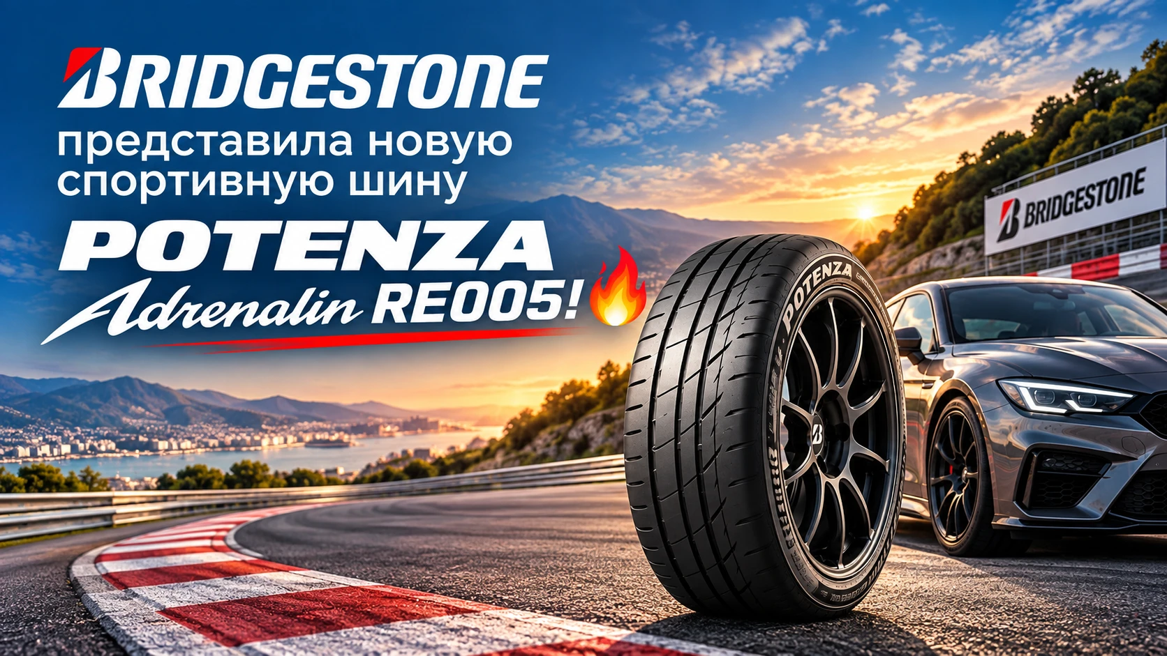 Bridgestone представила новую спортивную шину Potenza Adrenalin RE005!