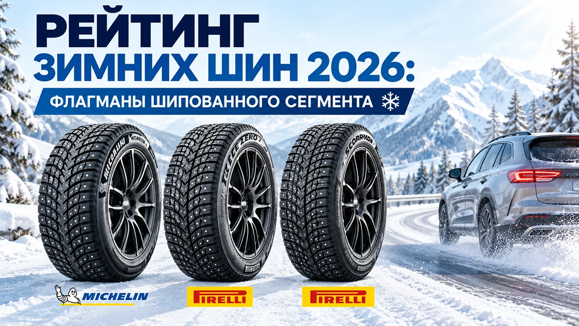 Рейтинг зимних шин 2026: флагманы шипованного сегмента
