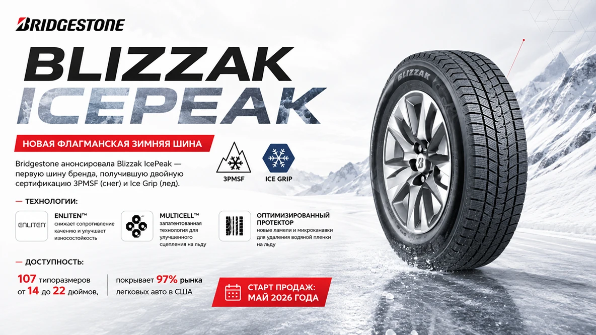 ❄️ Bridgestone Blizzak IcePeak: новый король зимних шин