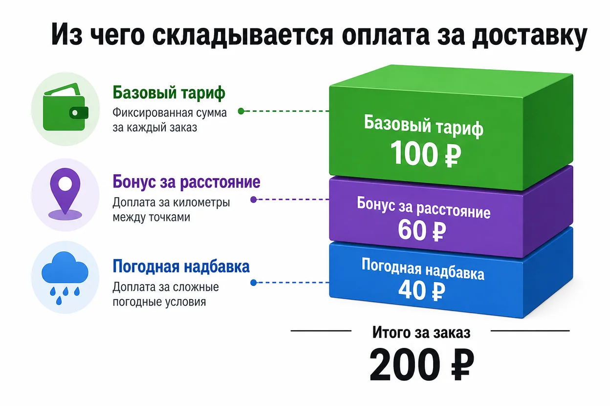 Сколько зарабатывает курьер Яндекс Еда — структура выплаты за заказ