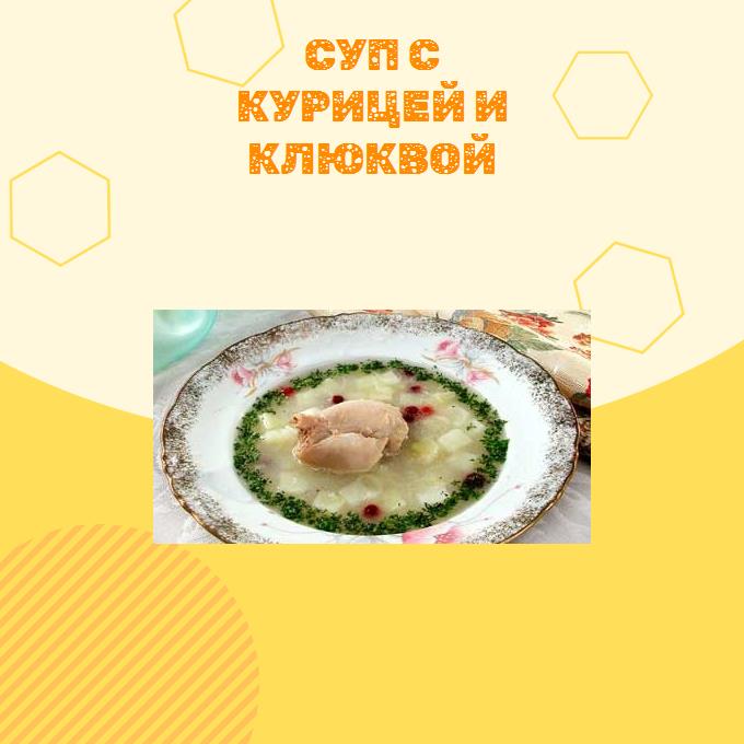 Суп с курицей и клюквой