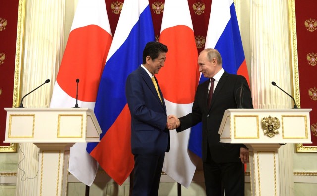 Переговоры Владимира Путина с премьер-министром Японии Синдзо Абэ. Москва. 2019 