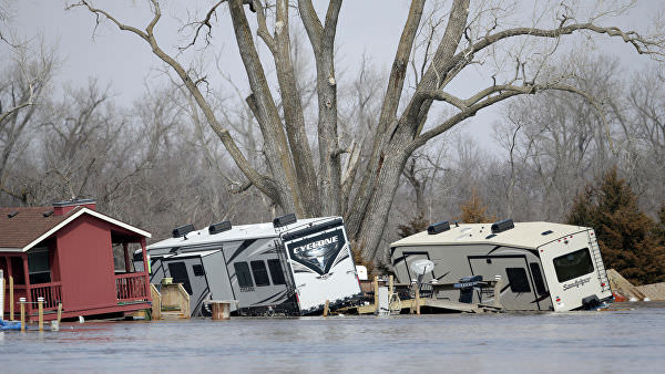 Последствия наводнения в штате Небраска, США