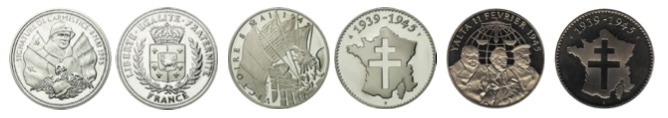 Рис. 30. 100 франков Французской Республики 1995 г., посвященные 50-летию Победы во Второй мировой войне.
