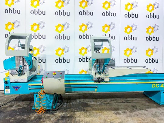 YILMAZ DC 421 MSU Полуавтоматическая двухголовая пила для резки профилей ПВХ и алюминия