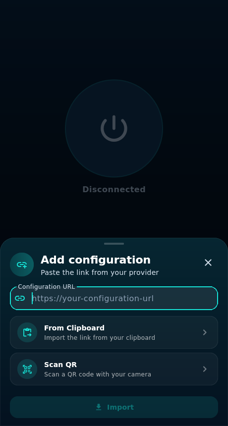 Поле Configuration URL в MantaRay