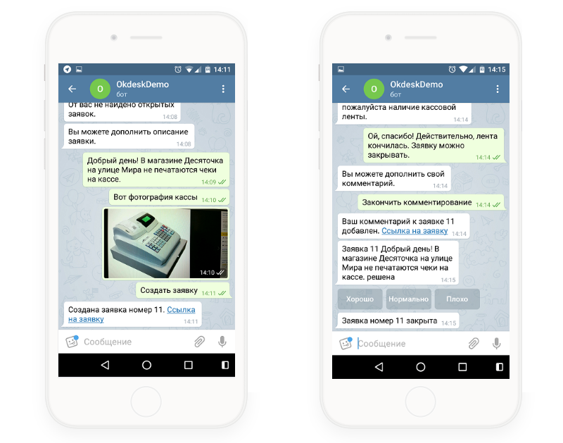 Telegram бот для службы поддержки в Okdesk