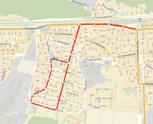 Ольгино парк в железнодорожном карта