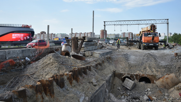 ремонт моста у Телецентра