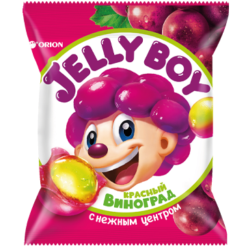 Жевательный мармелад JELLY BOY со вкусом красного винограда 66 гр