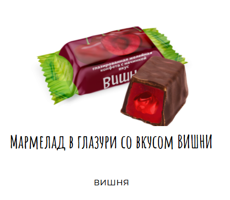 Конфеты глаз. с желейным корпусом "Вишня" 1000г  