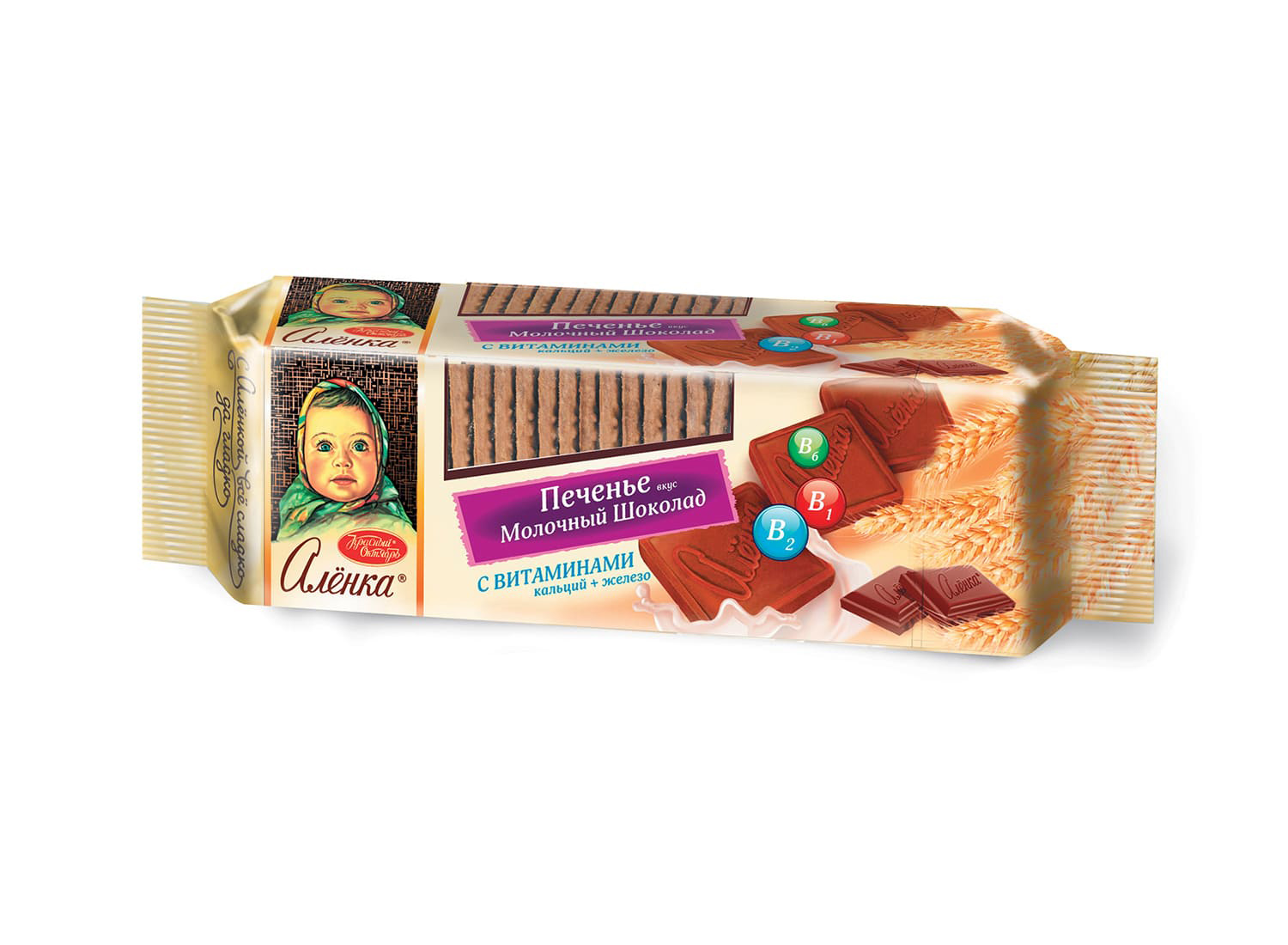 Печенье Аленка вкус молочный шоколад с витаминами 190 гр