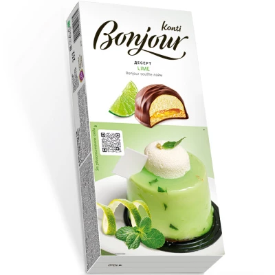 Десерт Bonjour souffle лайм 232 гр