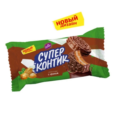 Печенье-сэндвич Супер-Контик с орехом 100 гр
