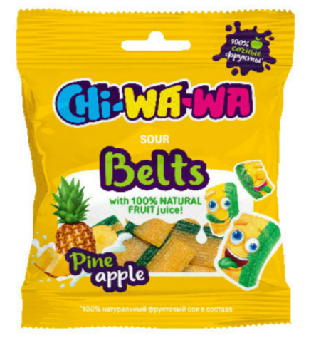 CHI-WA-WA PACK КУСОЧКИ РЕМЕШОК АНАНАС КИСЛЫЙ 60ГР  