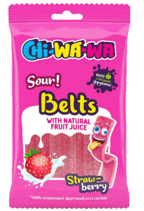 CHI-WA-WA TRAY РЕМЕШОК КЛУБНИКА КИСЛЫЙ 80ГР  