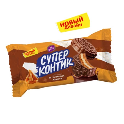 Печенье-сэндвич Супер-Контик сгущенное молоко 100 гр