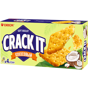 Печенье затяжное CRACK-IT Кокосовый 144 гр