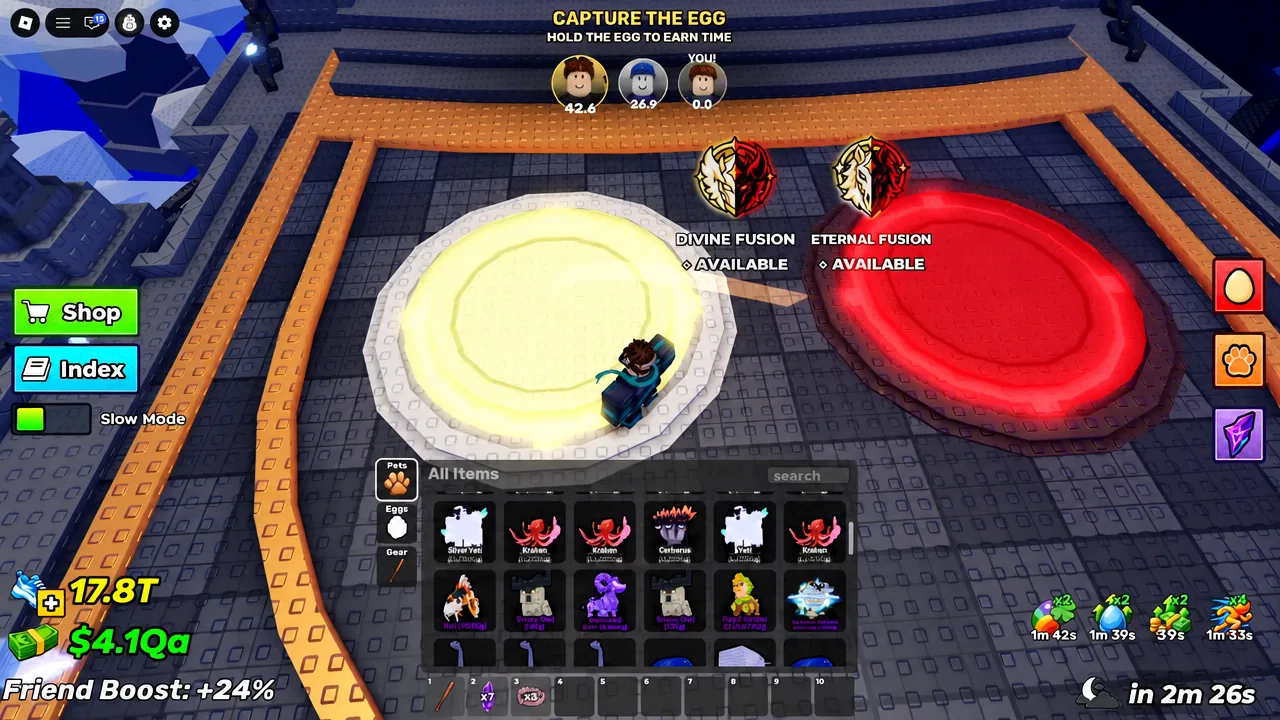Secret Shrine: площадки Divine Fusion и Eternal Fusion в Steal An Egg