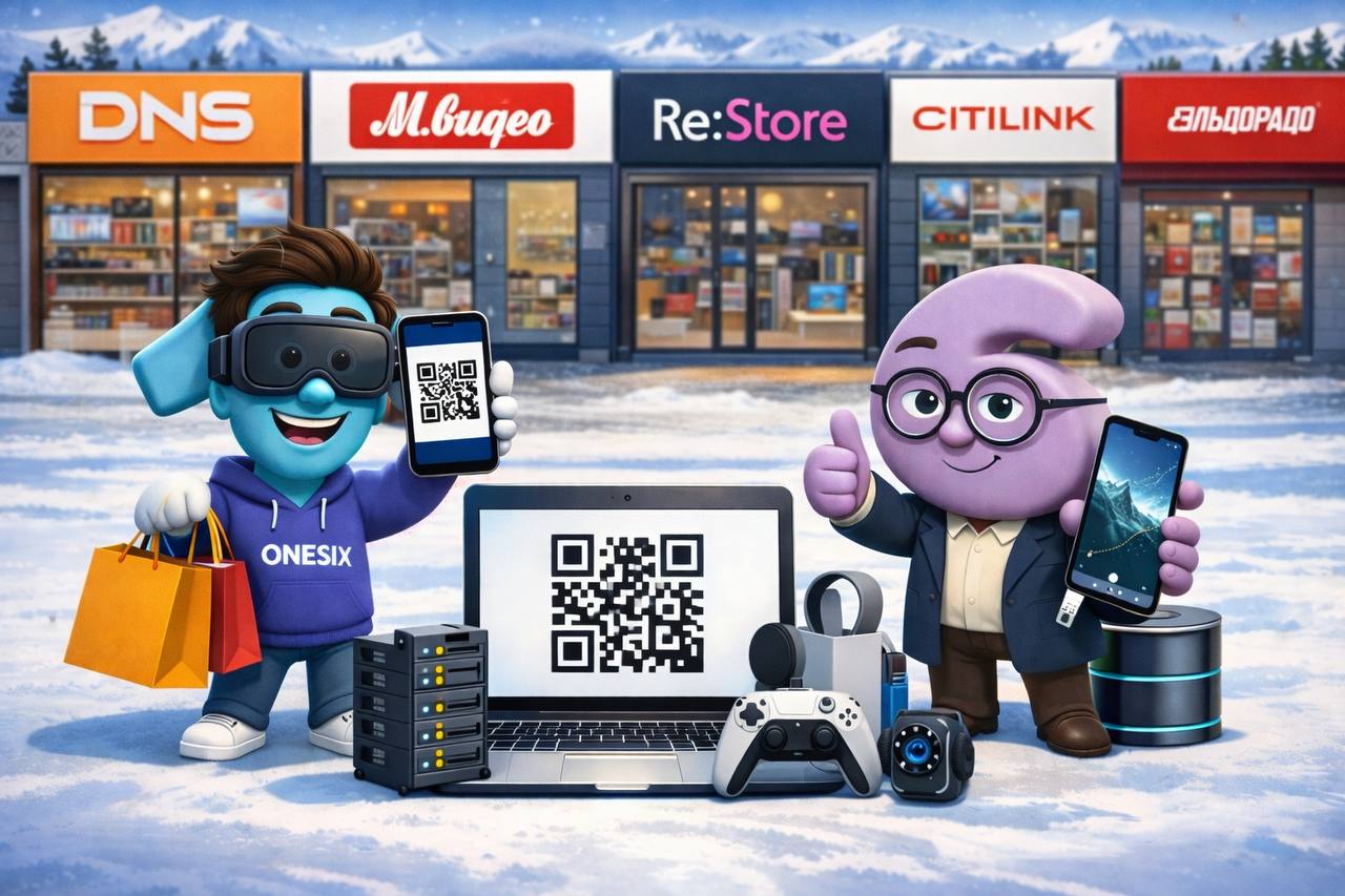 Buy Electronics with Crypto in Russia — Pay with USDT via OneSix QR.